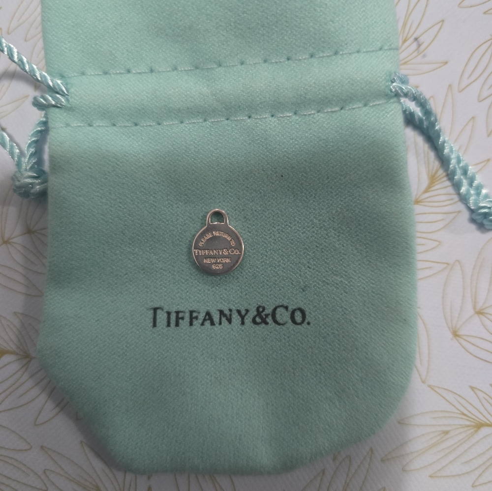 Auth Please Return To Tiffany Retired Mini Round 925 Ss Replacement Tag/charm